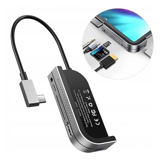 Baseus Bend Angle No.7 Multifunctional Type-C HUB - HDMI / USB Type-C / USB / Dark Gray