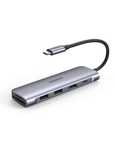 UGREEN USB-C to 2*USB3.0+HDMI+SD+TF Card Reader Docking Station