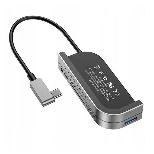 Baseus Bend Angle No.7 Multifunctional Type-C HUB - HDMI / USB Type-C / USB / Dark Gray