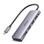 UGreen 6 in 1 Multifunctional USB HUB Type C - 3x USB 3.2 Gen 1 / HDMI 4K 60Hz / SD and TF card Reader Gray (60383 CM511)