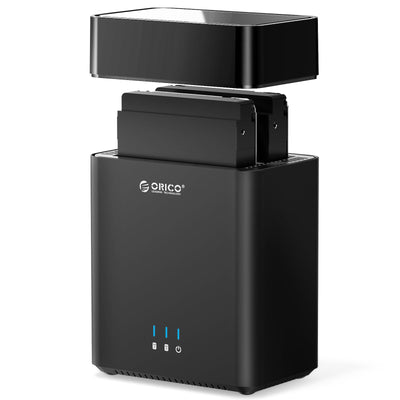 ORICO 3.5 inch 2 Bay Magnetic-type Type-C Hard Drive Enclosure - Black