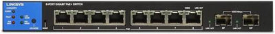 Linksys LGS310MPC - 8-Ports (Ethernet) / 2-Ports (SFP) / Managed / Gigabit / PoE+ / Desktop - Switch