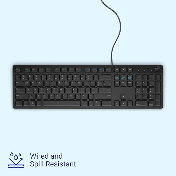 Dell KB216 Multimedia Keyboard - Wired / USB / Arabic / Black - Keyboard