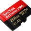SanDisk Extreme PRO microSDXC UHS-I CARD with Adapter - 256GB / Up to 200 MB/s