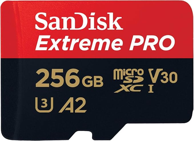 SanDisk Extreme PRO microSDXC UHS-I CARD with Adapter - 256GB / Up to 200 MB/s