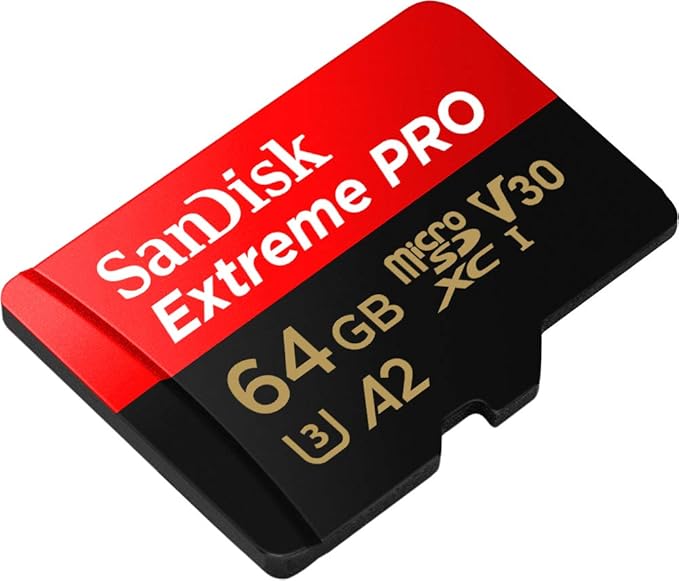 SanDisk Extreme PRO microSDXC UHS-I CARD with Adapter - 64GB / Up to 200 MB/s