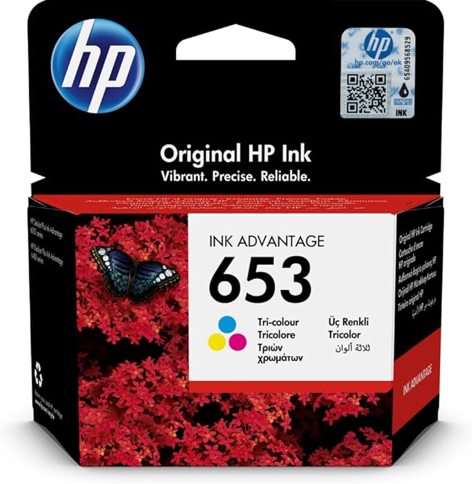 HP 653 Tri-Color Ink Cartridge - 200 Pages / Tri-Color / Ink Cartridge