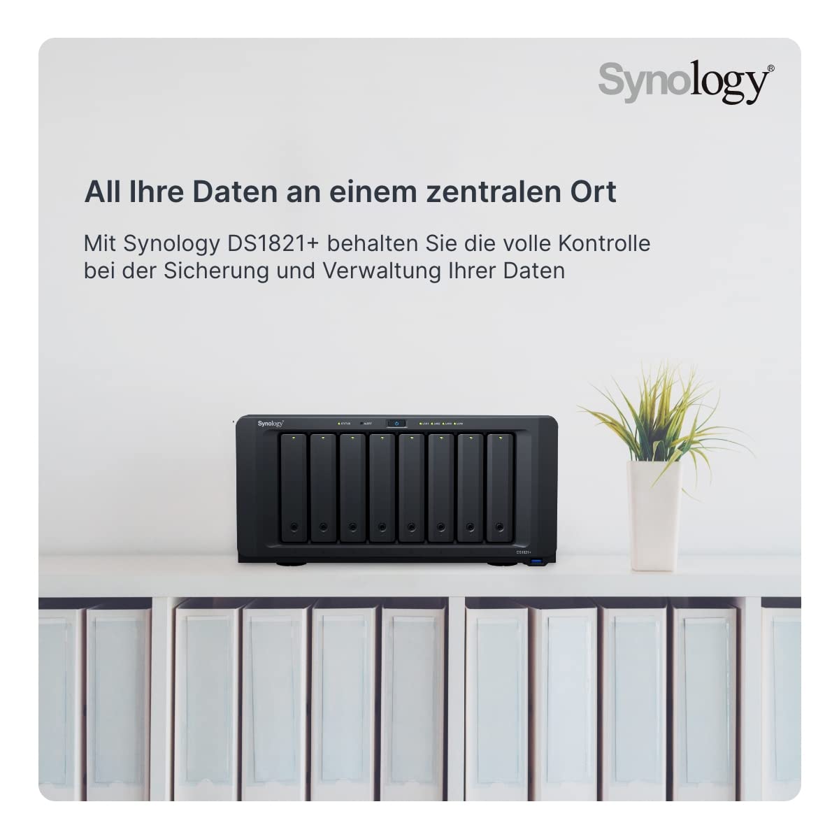 Synology DiskStation DS1821+ - SATA / 8 فتحات / USB / LAN / eSATA / سطح المكتب