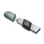 SanDisk iXpand Flash Drive Flip - 64GB / USB 3.1 Gen 1 / Lightning / Black and Silver