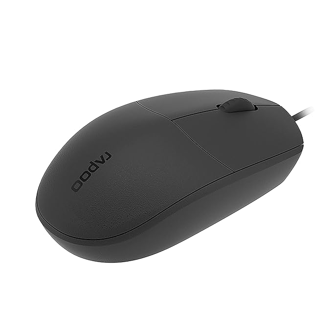 Rapoo N200 Wired Optical Mouse - 1600 DPI / Black