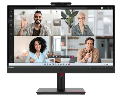 Lenovo ThinkVision T27hv-30 Monitor - 27.0" QHD IPS / 4ms / HDMI 2.1 / DisplayPort 1.4 /LAN / USB-C / Camera / Speaker / Microphone - Monitor