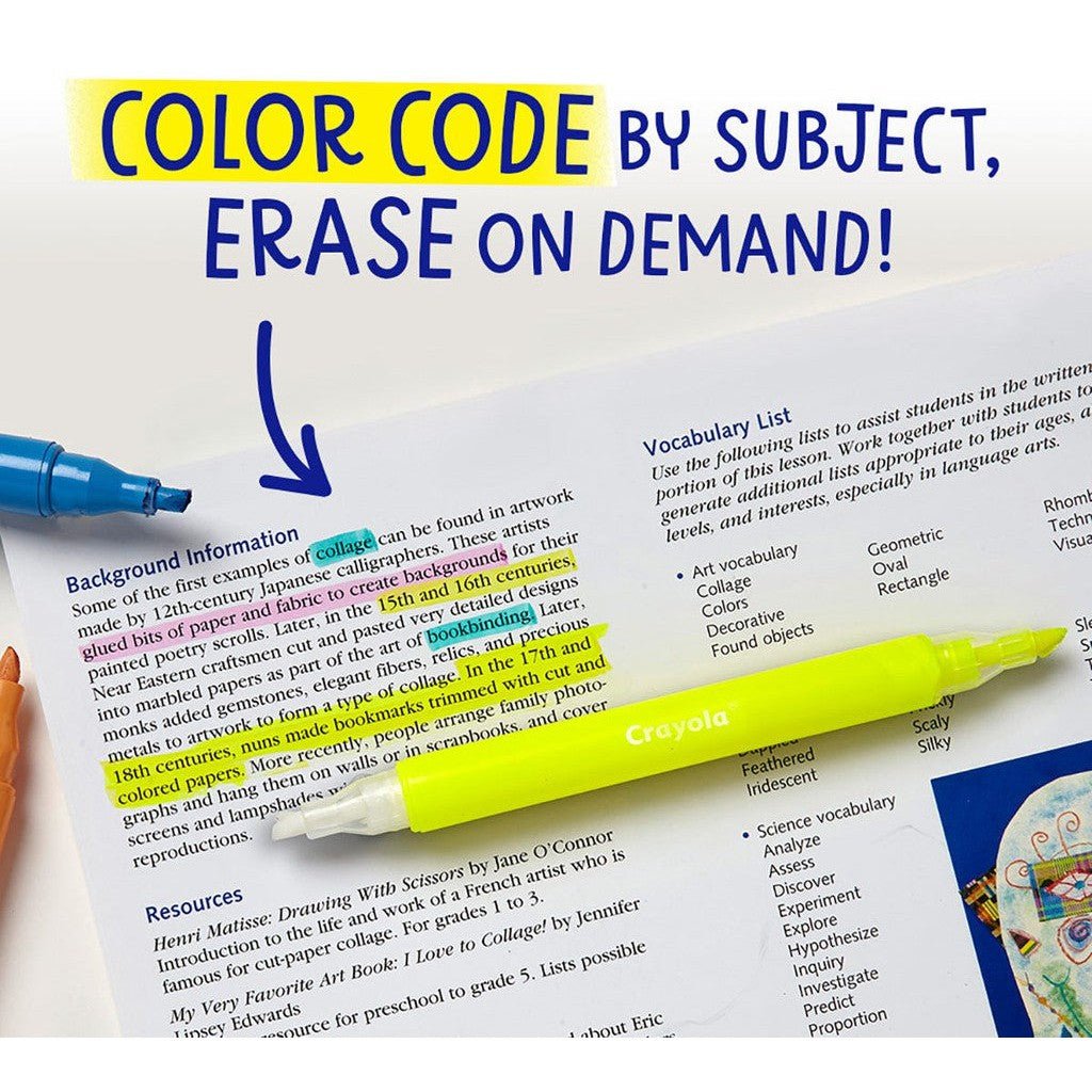 6CT.TAKE NOTE ERASABLE HIGHLIGHTERS