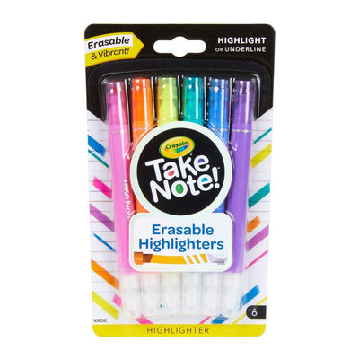 6CT.TAKE NOTE ERASABLE HIGHLIGHTERS