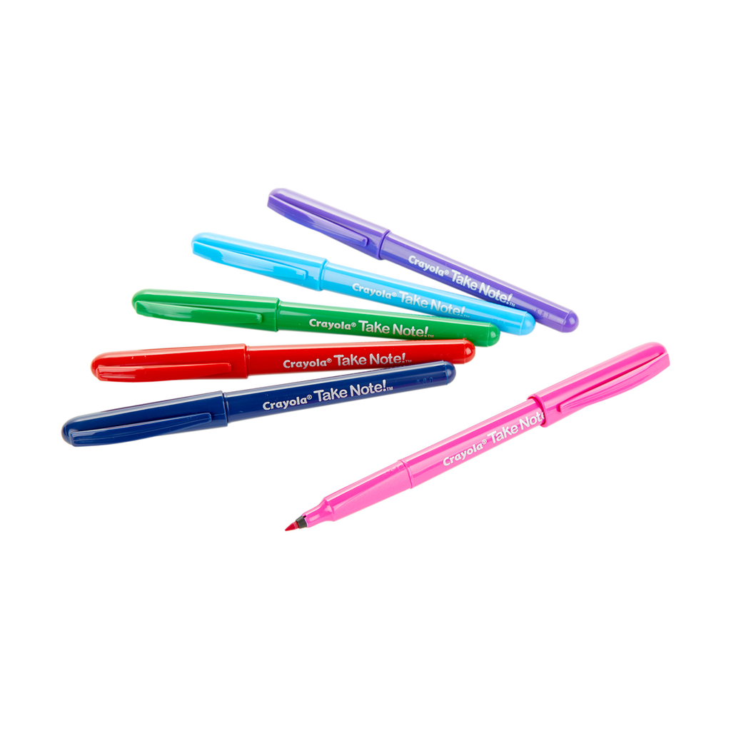 6CT.TAKE NOTE ULTRA-FINE WASHABLE FELT-TIP MARKER PEN