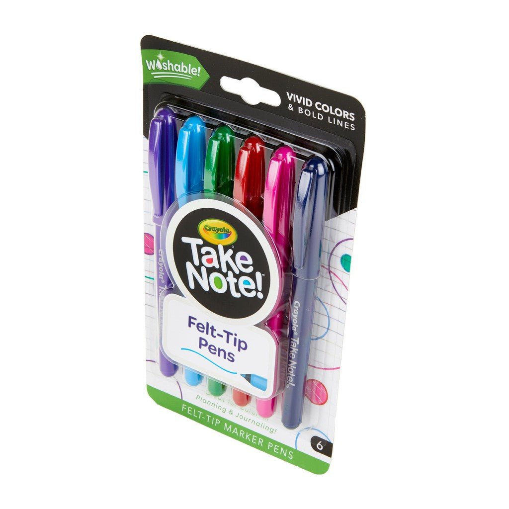 6CT.TAKE NOTE ULTRA-FINE WASHABLE FELT-TIP MARKER PEN