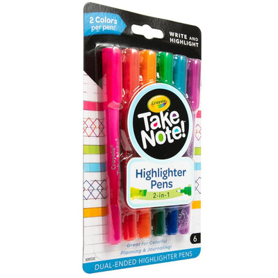 6CT.TAKE NOTE WRITE & HIGHLIGHT PENS