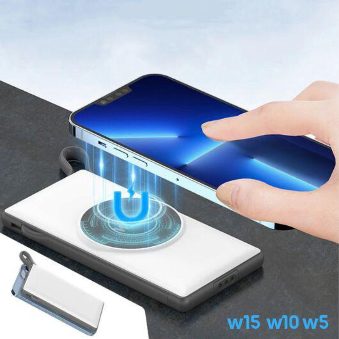 WST Magnetic Wireless Power Bank Docking Station 6 In 1 - Black
