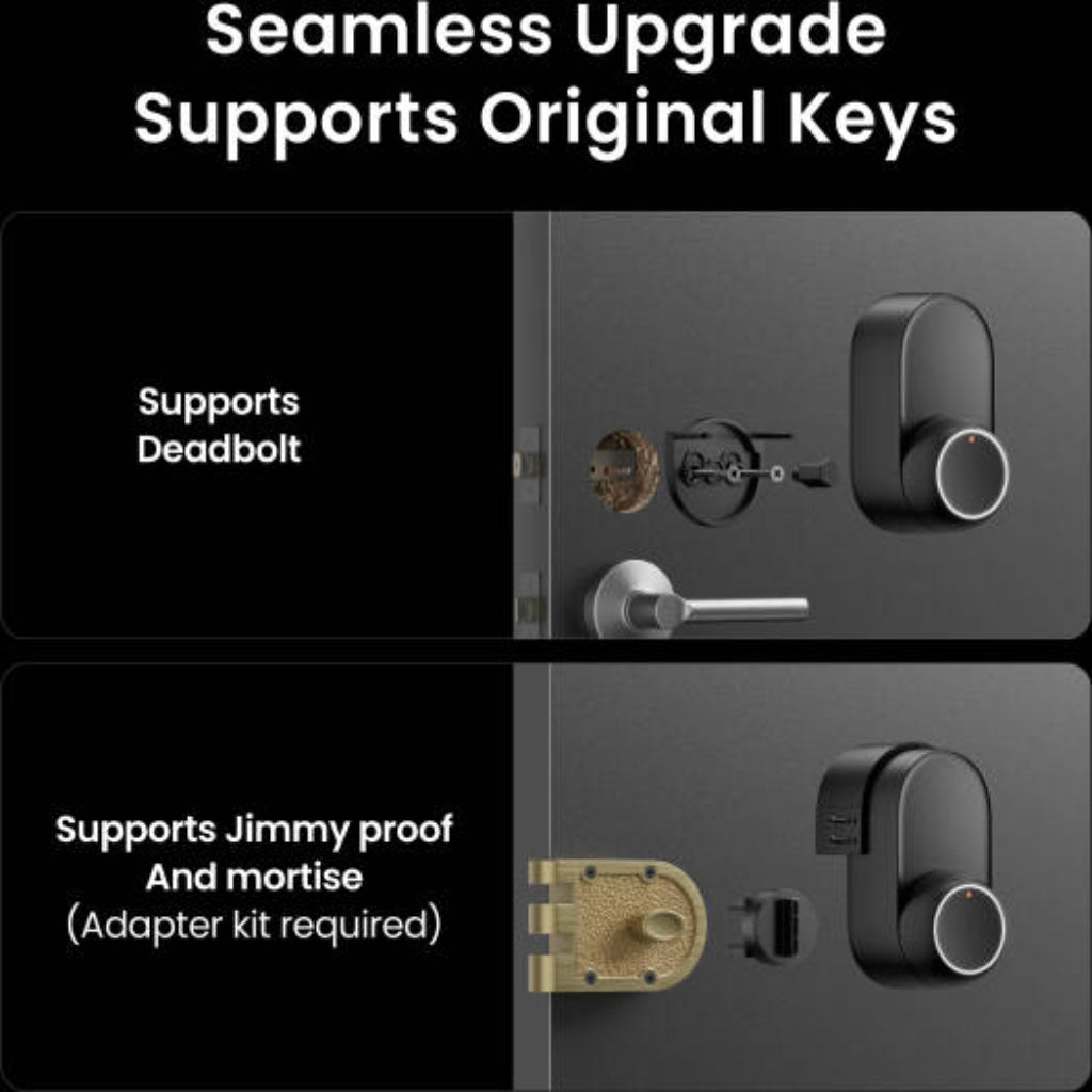 SwitchBot Lock Ultra Smart Door Lock Works with Alexa, Google & Apple Home, Black