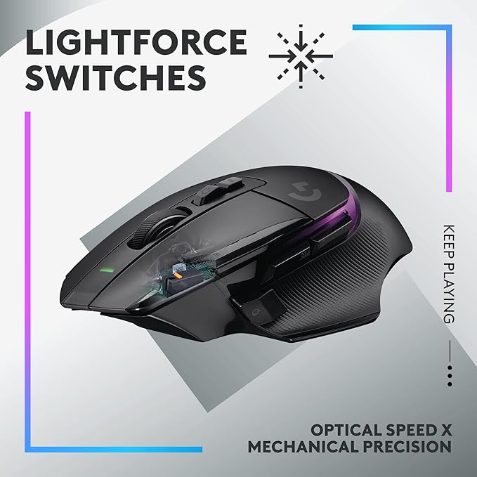 Logitech G502 X PLUS LIGHTSPEED Gaming Mouse - Wireless / RGB / Black