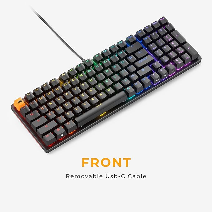 Glorious GMMK2 Full Size 96% Pre-Built Wired RGB Mechanical Gaming Keyboard (Arabic Layout) - Black