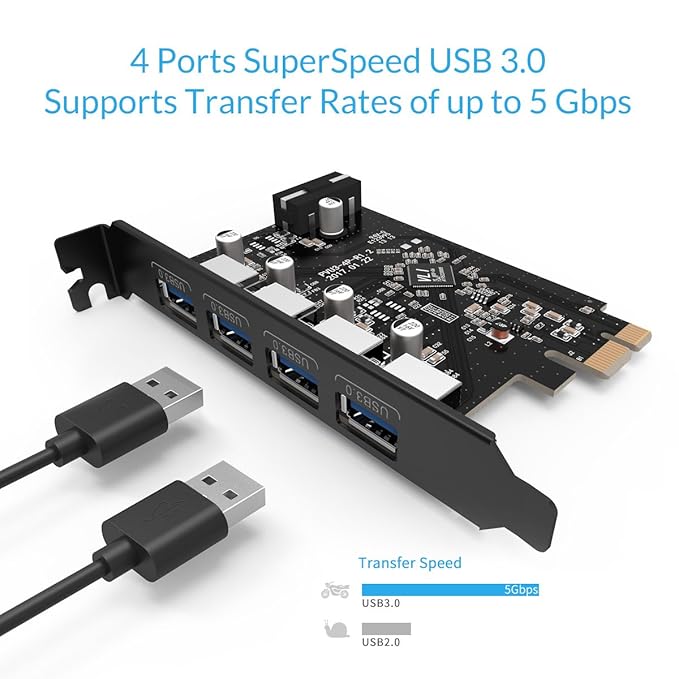 ORICO 4 Port USB3.0 PCI-E Expansion Card