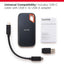 SanDisk Extreme PRO with USB4 Portable SSD - 2TB / USB-C (USB4 Gen 3x2) / Up to 3800 MB/s / External SSD (Solid State Drive)