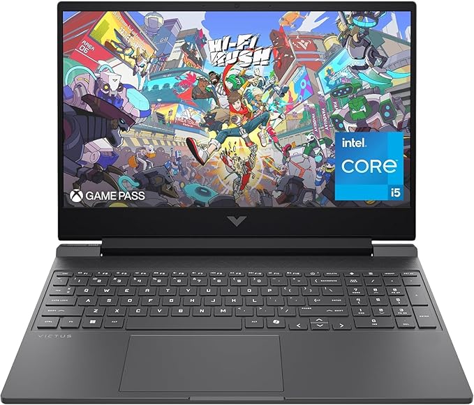 HP Victus 15-FA2013DX - 15.6" FHD / i5 / 8GB / 512GB (NVMe M.2 SSD) / RTX 3050 6GB GDDR6 / Win 11 Home / 1YW / English Keyboard / Mica Silver - Gaming Laptop