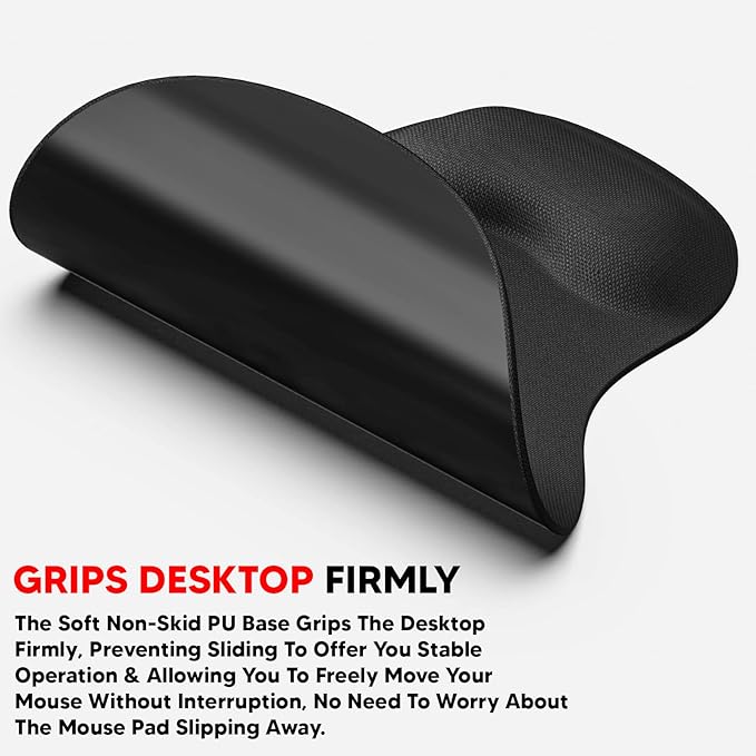 Mouse Pad Gel - Rubber / Polyester / Black - Mouse Pad