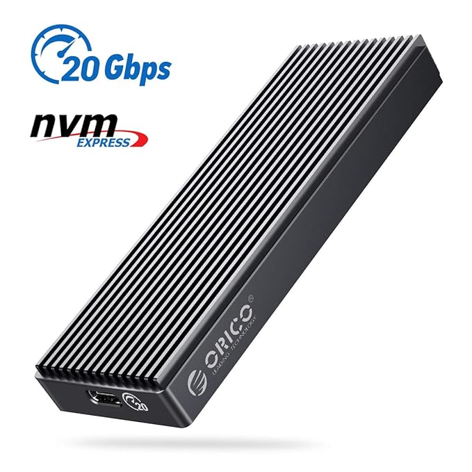ORICO USB3.2 20Gbps M.2 NVMe SSD Enclosure - Grey