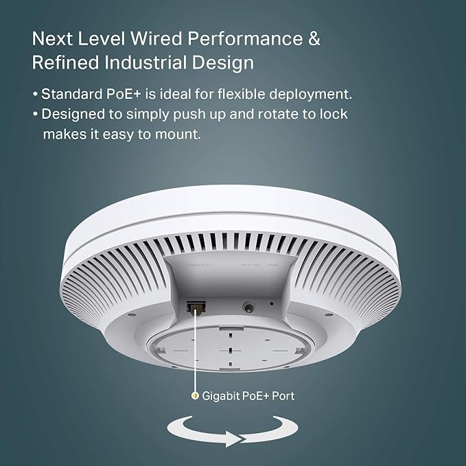 TP-Link EAP610 (AX1800) Ceiling Mount WiFi 6 Access Point - 5GHz (1201 Mbps) / Gigabit LAN