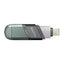 SanDisk iXpand Flash Drive Flip - 128GB / USB 3.1 Gen 1 / Lightning / Black and Silver