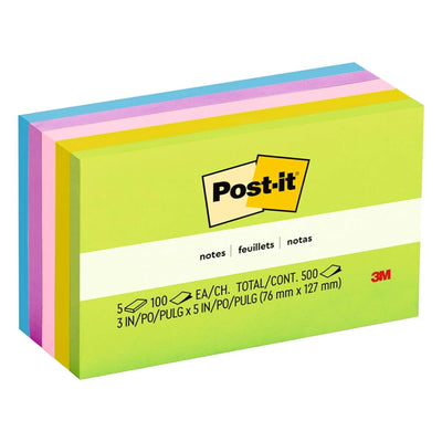 Post-It Ultra Colours 3X5 5 Pads/Pack