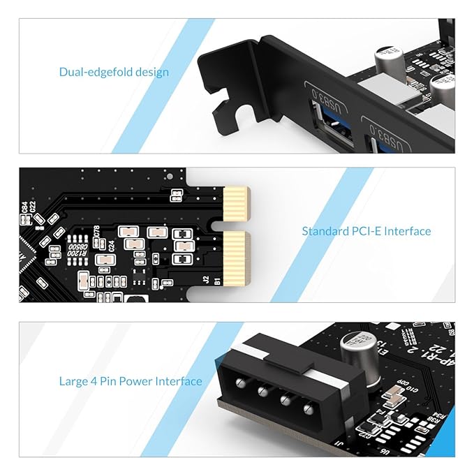 ORICO 4 Port USB3.0 PCI-E Expansion Card