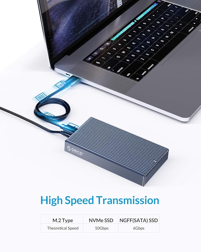 ORICO Dual-bay M.2 NGFF SATA SSD Enclosure - Gray