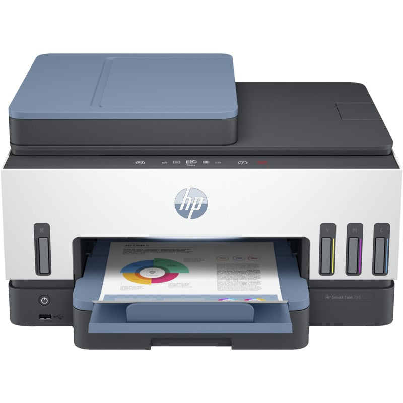 HP Smart Tank 795 Wi Fi All-in-One Printer Duplexer with ADF and Magic Touch Panel-Blue