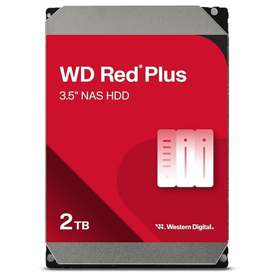 WD Red Plus NAS Hard Drive - 2TB / 3.5-inch / SATA-III / 64MB Buffer