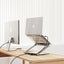 Levelo AeroLink Laptop Stand With Built-In Portable 7 In 1 Hub - Silver