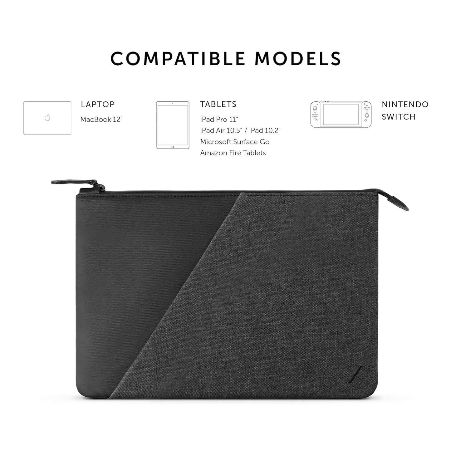 Native Union Stow Sleeve Fabric for Macbook 12" - Slate