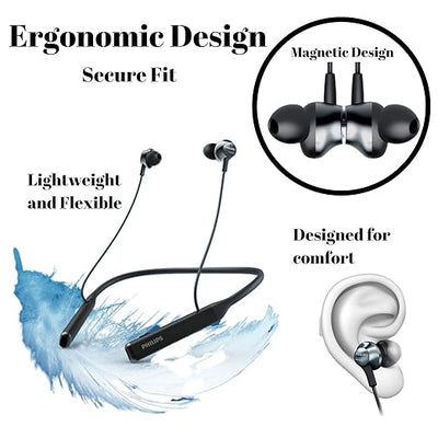 Philips 5000S Wireless Headphones - Bluetooth / USB-C / Black