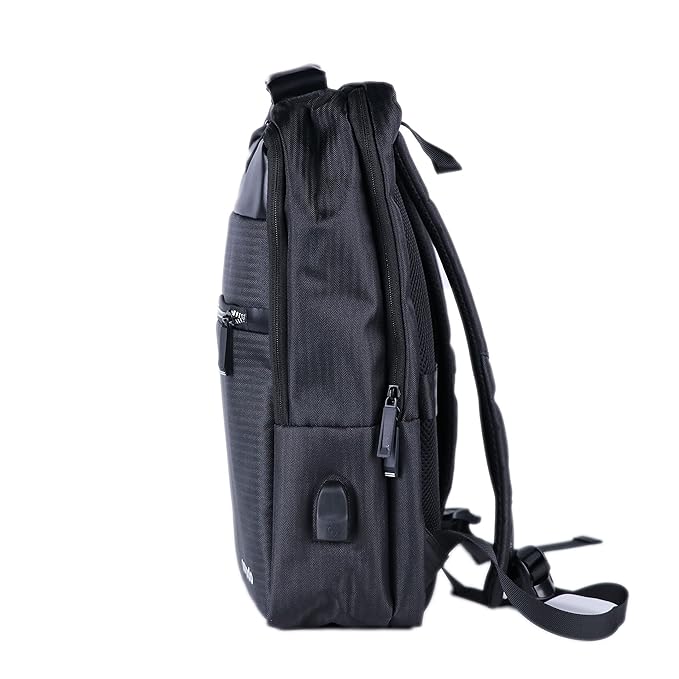 Porodo Lifestyle Water-Resistant PU Backpack - Black