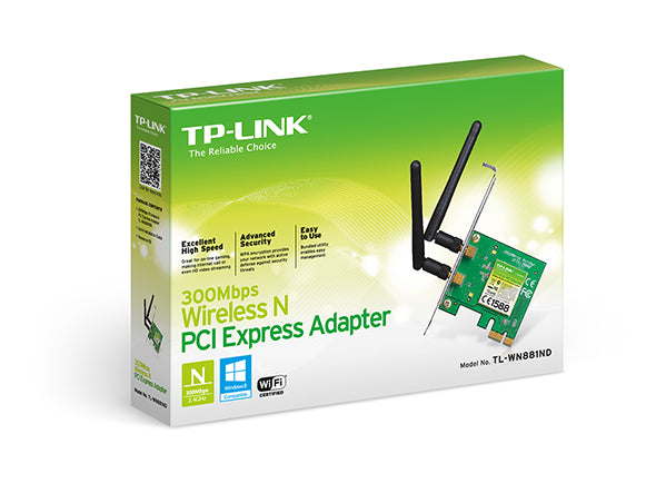 TP-LINK (TL-WN881ND) Wireless N PCI Express Adapter - 2.4GHz (300 Mbps)