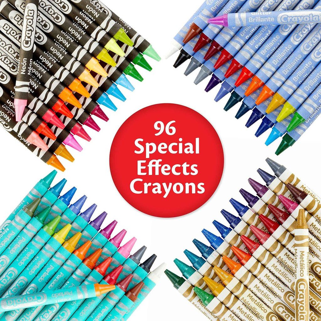 96 ct. Special Effects Crayons Neon, Metallic, Pearlescent & Glitter Crayons,