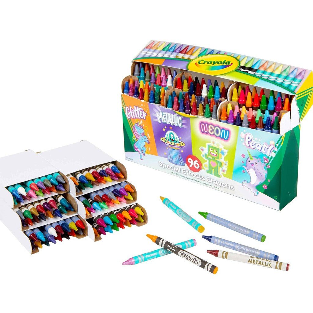 96 ct. Special Effects Crayons Neon, Metallic, Pearlescent & Glitter Crayons,