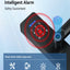 Intelligent alarm system with fingerprint sensor on a blue background