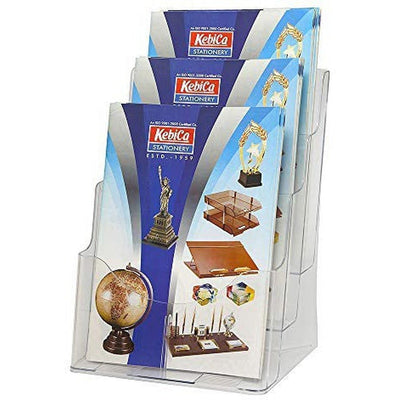 Acrylic 3 Compartments Stand A4 Size