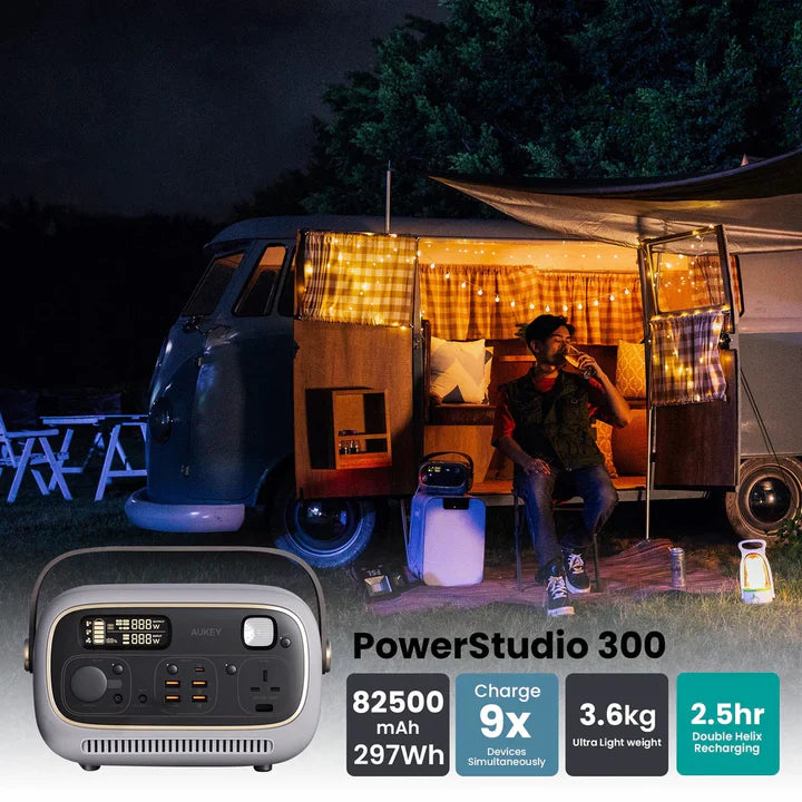 Aukey Power Studio 300 Portable Power Station 1297Wh 400W – Grey