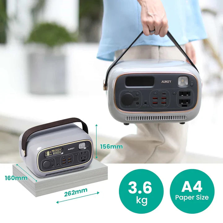 Aukey Power Studio 300 Portable Power Station 1297Wh 400W – Grey