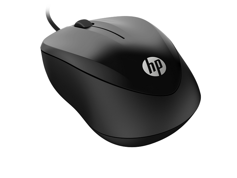 HP 1000 Wired Mouse - Up to 1200 dpi / USB-A / Black