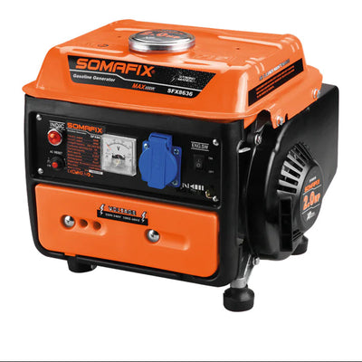 Somafix BsSFX8636 650W Portable Petrol Generator – 2.0HP Compact Backup Power Generator for Home & Outdoor Use