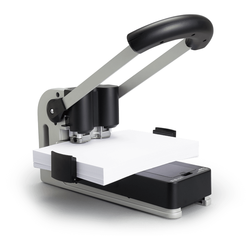 Carl Heavy Duty Punch Machine, 2 Hole Paper Punch 330 Sheet Punch Capacity - Black And Silver